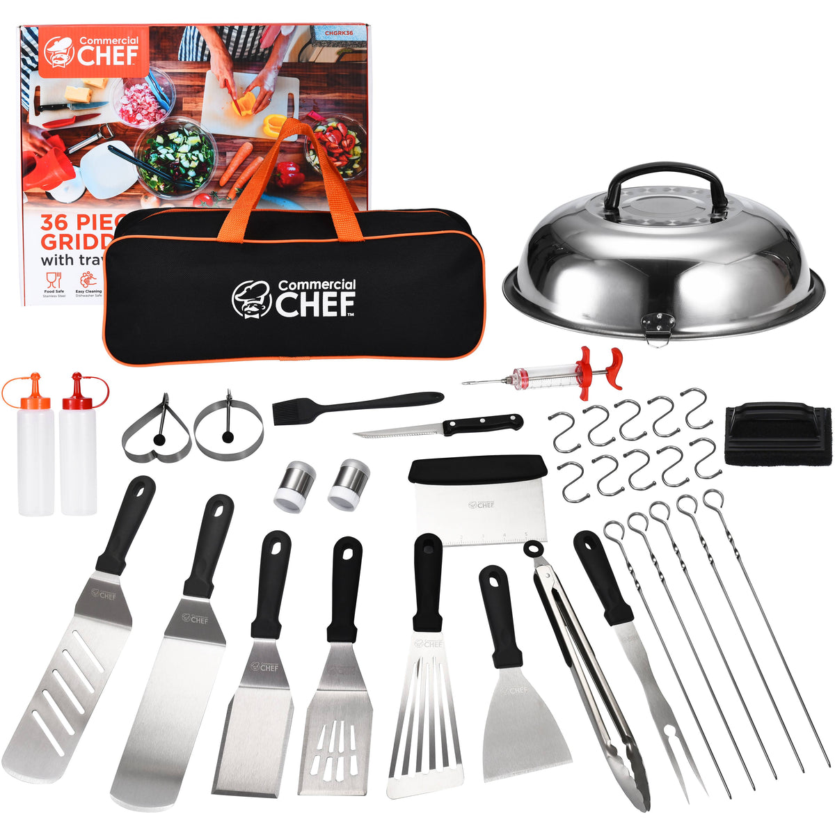 Commercial Chef Blackstone Griddle Accessories Kit Flat Top Grill Accessories Griddle Tools Utensils for Breakfast Hiba