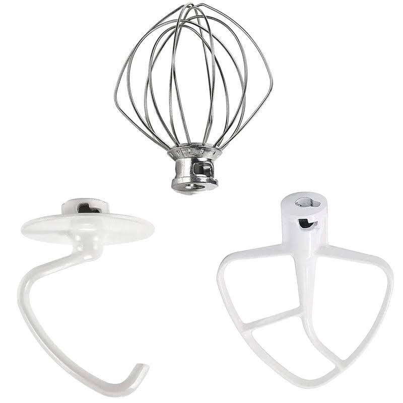 Stand Mixer Attachments 3-Piece Kit REPLACE for Kitchen Aid Accessories K45ww Wire Whip K45dh Dough Hook K45b Coated Flat at MechanicSurplus.com